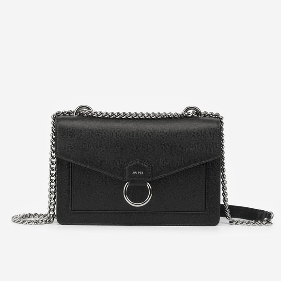 JW PEI Handbags - The Envelope Silver Chain Crossbody Bag - JW PEI